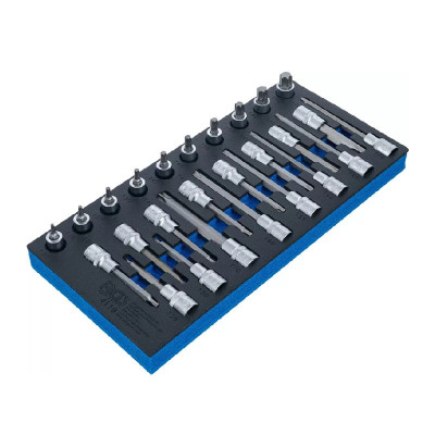 Wkład do wózka warsztatowego 1/3: Zestaw nasadek bitowych Napęd kwadratowy wewnętrzny 12,5 mm (1/2") (do Torx) 26 szt.