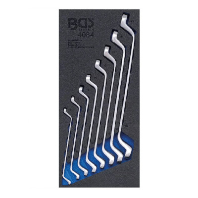 Wkład do wózka warsztatowego 1/3: Zestaw kluczy oczkowych podwójnych SW 6 x 7 - 20 x 22 mm głęboko odsadzone 8 szt.