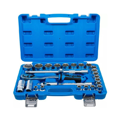 Zestaw kluczy nasadowych Napęd 12,5 mm (1/2")  Rozmiar klucza 8 - 32 mm 27 elementów