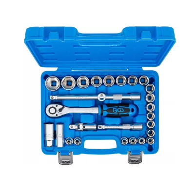 Zestaw kluczy nasadowych Napęd 12,5 mm (1/2")  Rozmiar klucza 8 - 32 mm 27 elementów